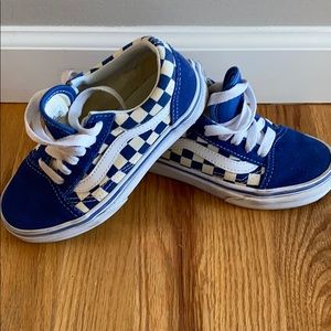 Kids size 12 checkerboard Vans Lace up sneakers
